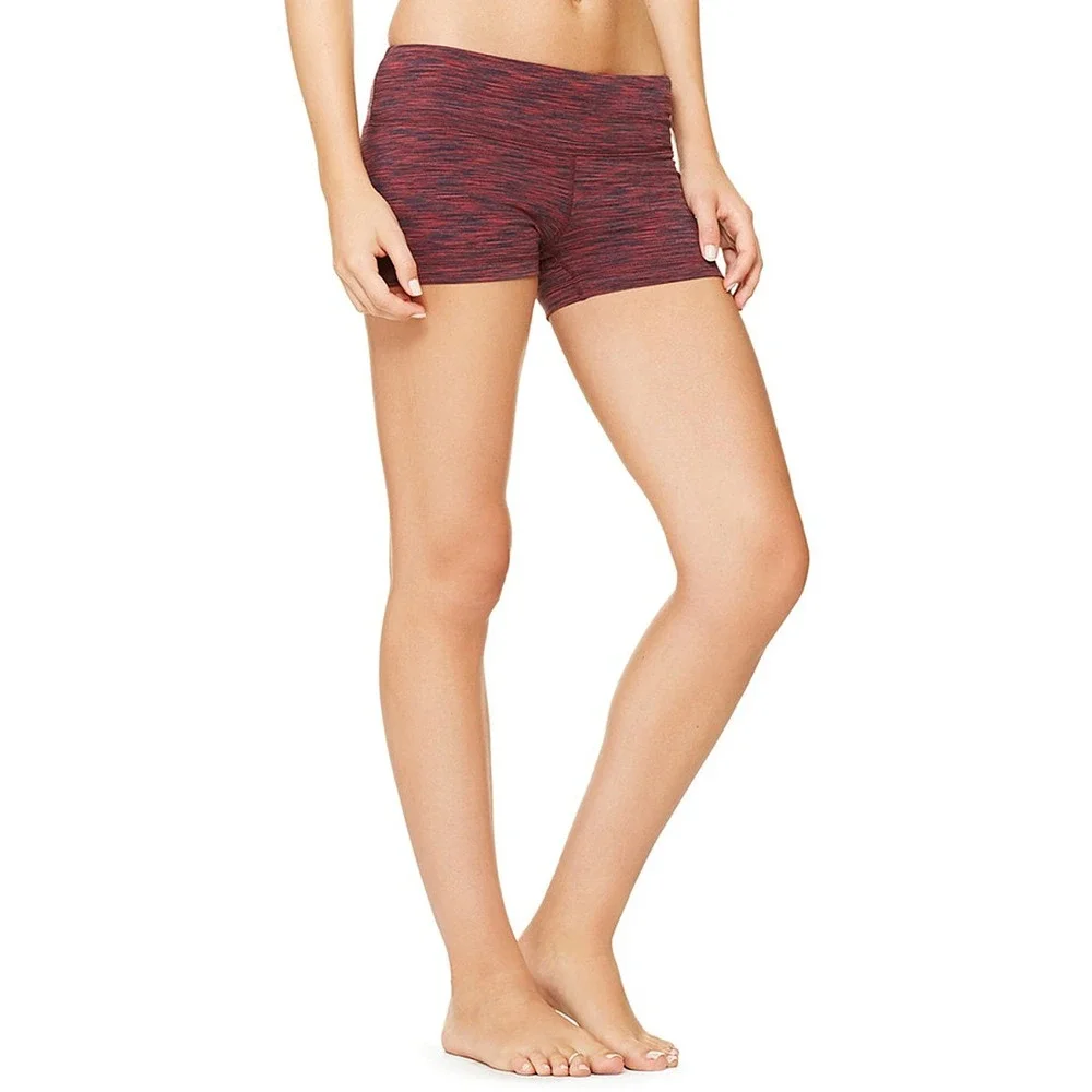 Alo Yoga Big Waves Short Small Garnet Space Dye Yoga Shorts Pilates Barre Gym